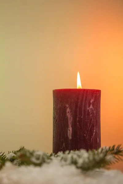 圣诞来临时的烛光 — 图库照片