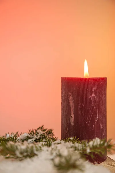 Adventskerze Zur Weihnachtszeit — Stockfoto