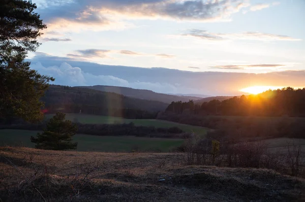 Landschap Voor Het Ontwaken Lente — Stockfoto