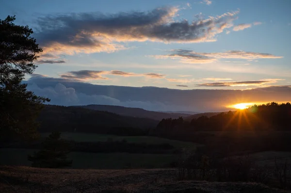 Landschap Voor Het Ontwaken Lente — Stockfoto