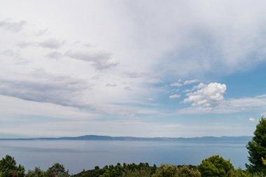  Kavourotrupes güzel plaj Sithonia, Yunanistan