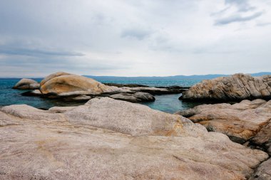  Kavourotrupes güzel plaj Sithonia, Yunanistan
