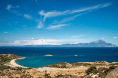 Sithonia, Yunanistan yarımadasında Chalkidiki Panoraması