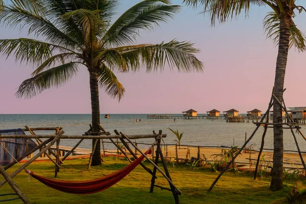 Beach Scene Sunset Phu Quoc Island Vietnam — Stock Photo, Image