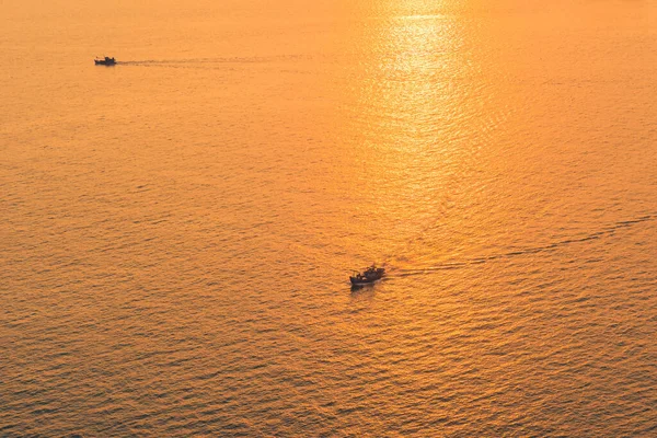 Gün Batımında Harbor Körfezi Nin Panoramik Manzarası Phu Quoc Vietnam — Stok fotoğraf