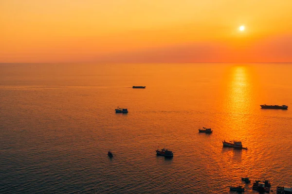 Blick Auf Die Hafenbucht Bei Sonnenuntergang Phu Quoc Vietnam — Stockfoto