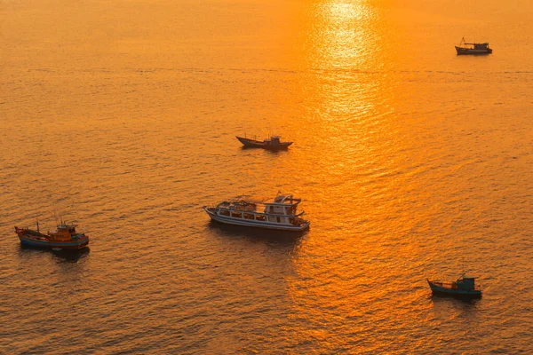 Blick Auf Die Hafenbucht Bei Sonnenuntergang Phu Quoc Vietnam — Stockfoto