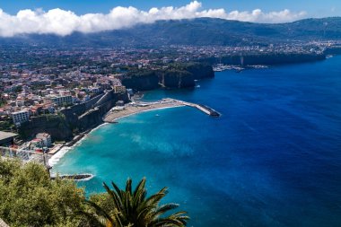 İtalya, Sorrento 'da panoramik deniz manzarası