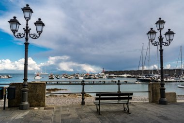 Amalfi kıyısındaki Marina, İtalya.