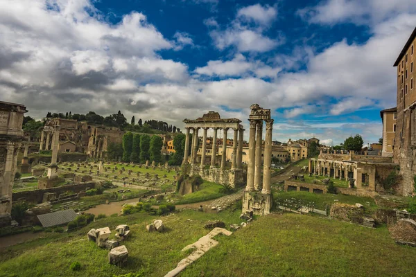 Palatine Tepesi Nin Eski Kalıntıları Güneş Işığında Roma Talya Nın — Stok fotoğraf