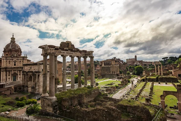 Roma Talya Nın Tarihi Yeri Güneş Işığındaki Palatine Tepesi Nin — Stok fotoğraf