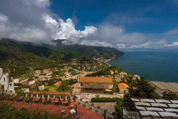 Ravello Panoramiczny Widok Wybrzeże Amalfi Włochy — Zdjęcie stockowe