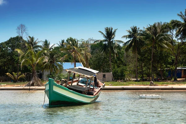 Holzboote Auf See Vietnam — Stockfoto