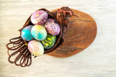 Doğu yumurta renkli arka plan