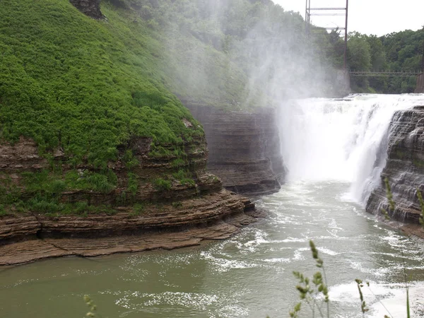 Letchworth Eyalet Parkı, Ny, Usa 'nın yukarısında.