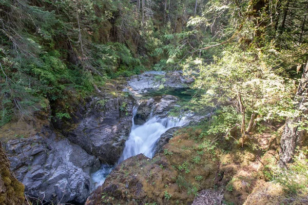 Qualicum river and falls, Qualicum Falls, Vancouver Island, BC, Canada — Stock Photo, Image