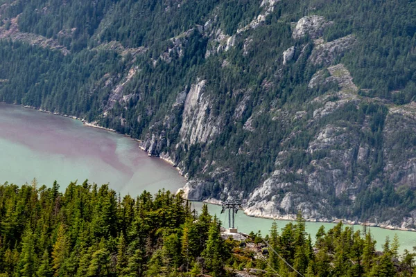 Sabbia Mescola Con Acque Dell Oceano Nell Insenatura Squamish Canada — Foto Stock