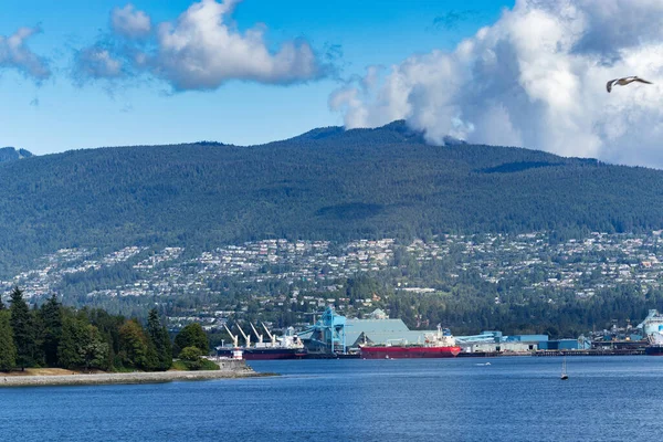 Águas Cintilantes Pacífico Antes North Vancouver Vancouver Canadá — Fotografia de Stock