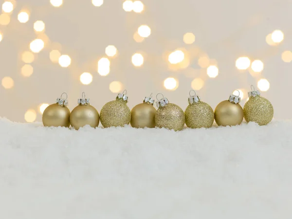 Gyűjtemény Arany Karácsonyi Tételek Fehér Fényes Fények Háttérben — Stock Fotó