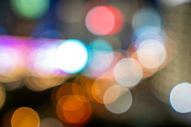 Noel ışıkları arka plan bulanık. ufuk ışık arka plan