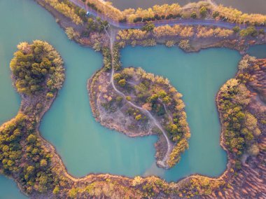 Hava manzarası, ormanlar ve göller