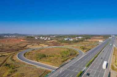 Şehrin kuş bakışı hava fotoğrafçılığı