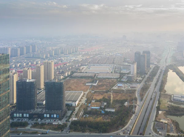 중국 도시, 심천의 항공 보기 — 스톡 사진