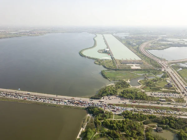 Vista panoramica di Nanchang, la capitale dello Jianxi — Foto Stock