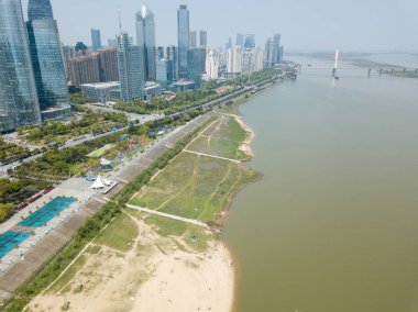 Jianxi 'nin başkenti Nanchang' ın panoramik manzarası