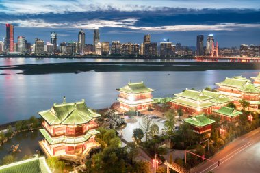 Nanchang, Jiangxi nehri manzaralı