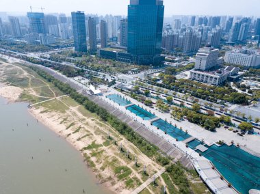 Jianxi 'nin başkenti Nanchang' ın panoramik manzarası