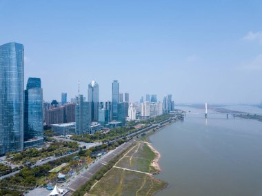 Jianxi 'nin başkenti Nanchang' ın panoramik manzarası