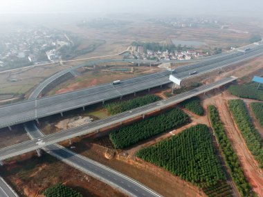 Şehrin kuş bakışı hava fotoğrafçılığı