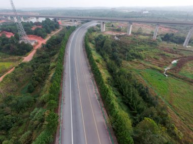 Bir yol sisteminin havadan görünümü