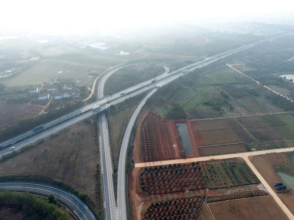 Şehrin kuş bakışı hava fotoğrafçılığı