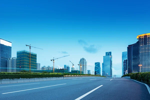 Light trails on the street at dusk in guangdong,China — Stock Photo, Image