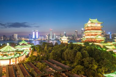 nanchang tengwang pavilion at night ,is one of chinese famous an