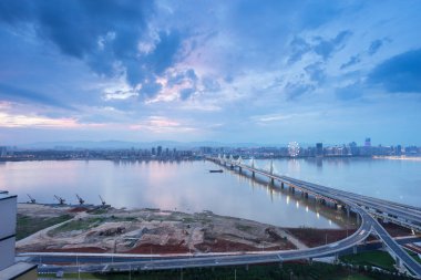 Nanchang, Jiangxi nehri manzaralı