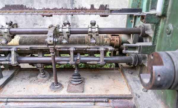 Gros Plan Une Ancienne Machine Rouillée Chine — Photo