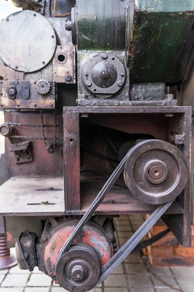 Gros Plan Une Ancienne Machine Rouillée Chine — Photo