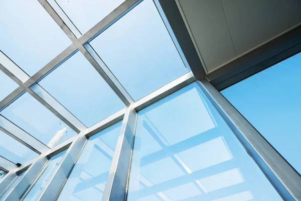 Transparent glass roof of a modern building — Stock Photo, Image