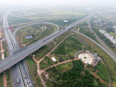 Şehrin kuş bakışı hava fotoğrafçılığı