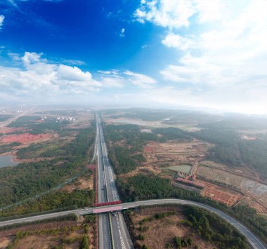Şehrin kuş bakışı hava fotoğrafçılığı