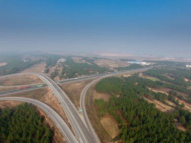 Şehrin kuş bakışı hava fotoğrafçılığı