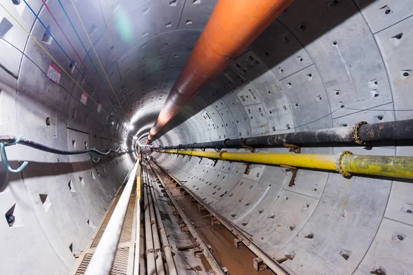 Metro Tünelinin Içinde Ulaşım Konsepti — Stok fotoğraf