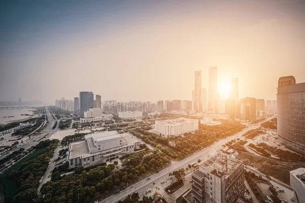 Aerial view of the big city, China Nanchang — Stock Photo, Image