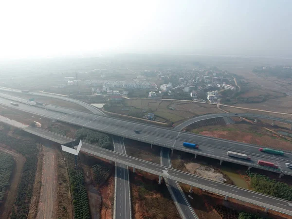 Şehrin kuş bakışı hava fotoğrafçılığı