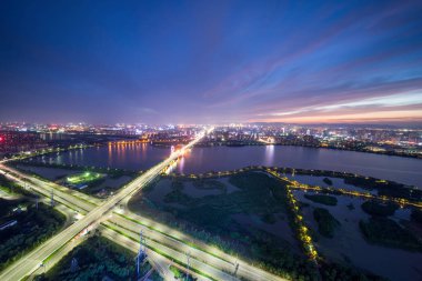 Nanchang, Jiangxi nehri manzaralı