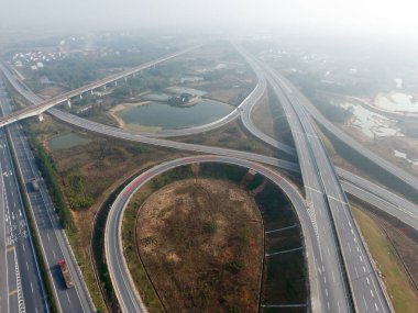 Şehrin kuş bakışı hava fotoğrafçılığı