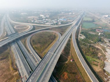 Şehrin kuş bakışı hava fotoğrafçılığı